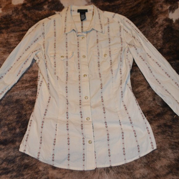 Wrangler Tops - Wrangler Retro Pearl Snap Button Up